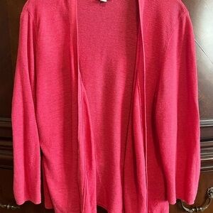 J. Jill Pink Cardigan Sweater with Relaxed Fit